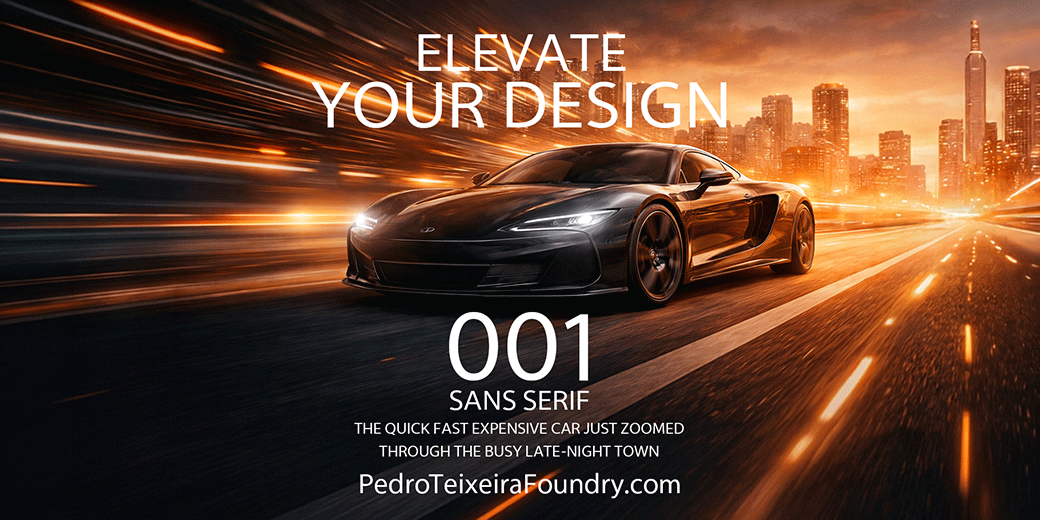 001 Sans Serif DEMO font mockup