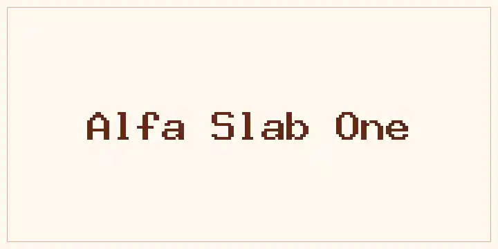 Alfa Slab One font mockup