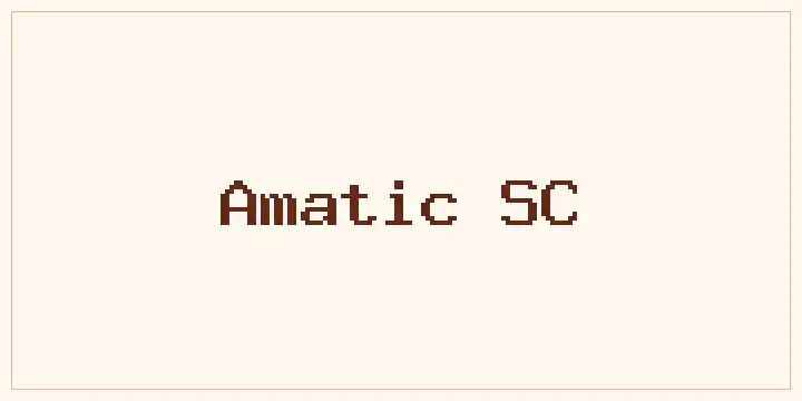 Amatic SC font mockup