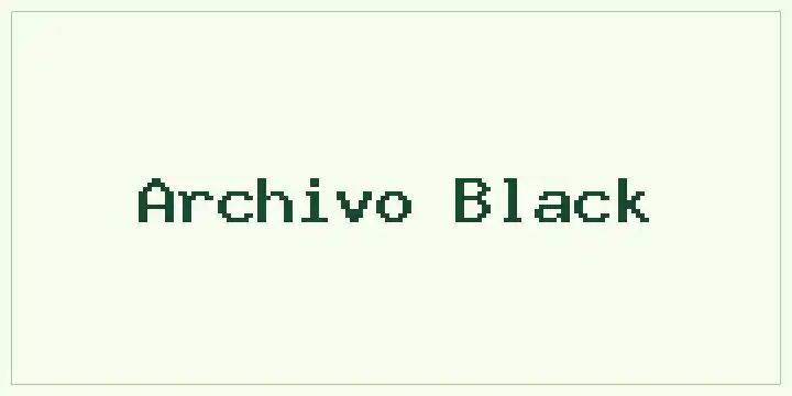 Archivo Black font mockup