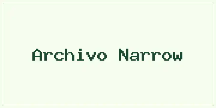 Archivo Narrow font mockup