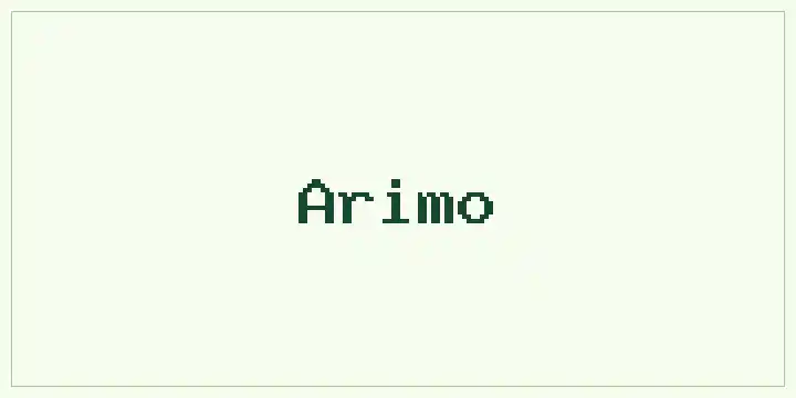 Arimo font mockup