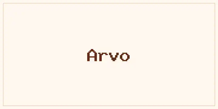 Arvo font mockup