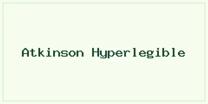 Atkinson Hyperlegible font mockup