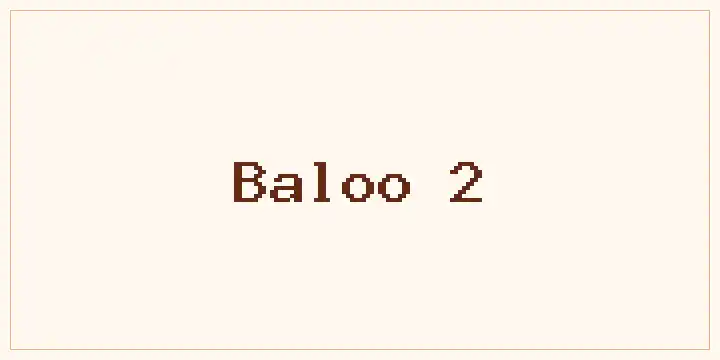 Baloo 2 font mockup