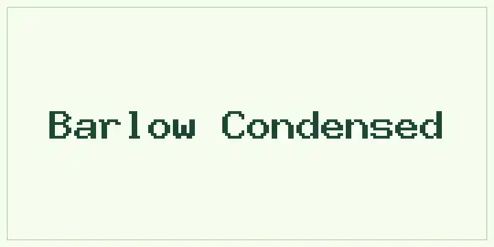 Barlow Condensed font mockup