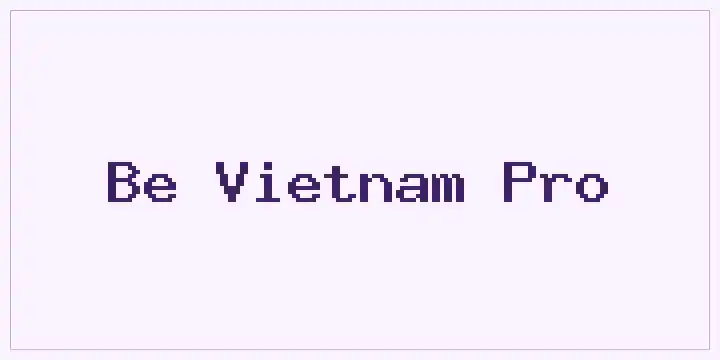Be Vietnam Pro font mockup