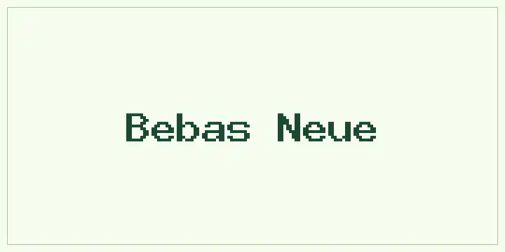 Bebas Neue font mockup