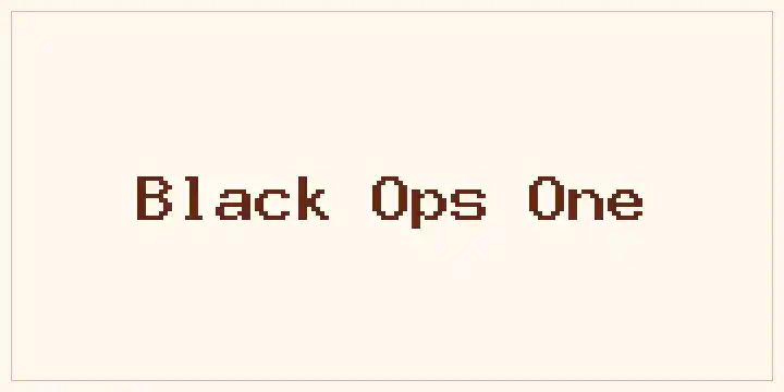 Black Ops One font mockup