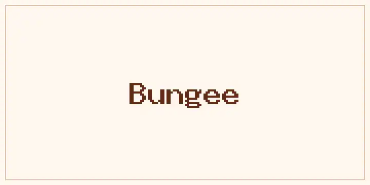 Bungee font mockup