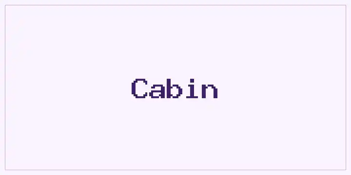 Cabin font mockup