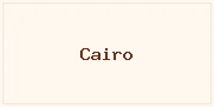 Cairo font mockup