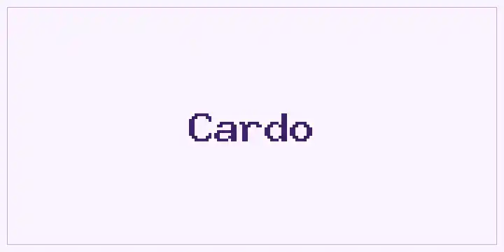 Cardo font mockup