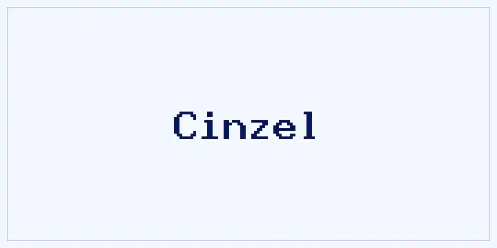 Cinzel font mockup
