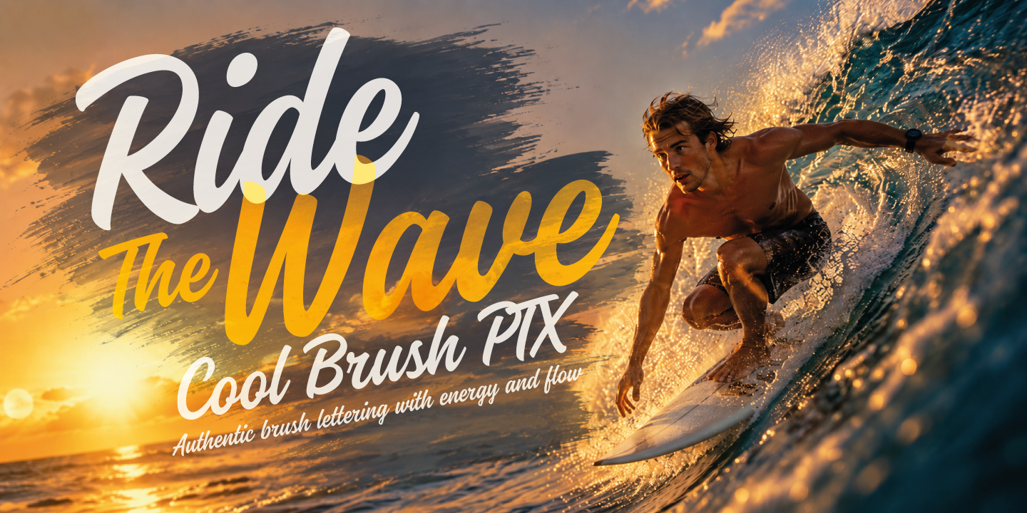 Cool Brush PTX Demo font mockup