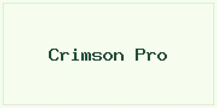 Crimson Pro font mockup