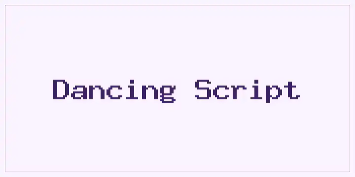 Dancing Script font mockup