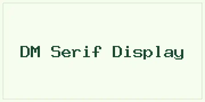 DM Serif Display font mockup