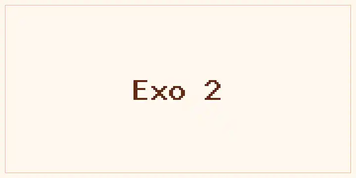 Exo 2 font mockup