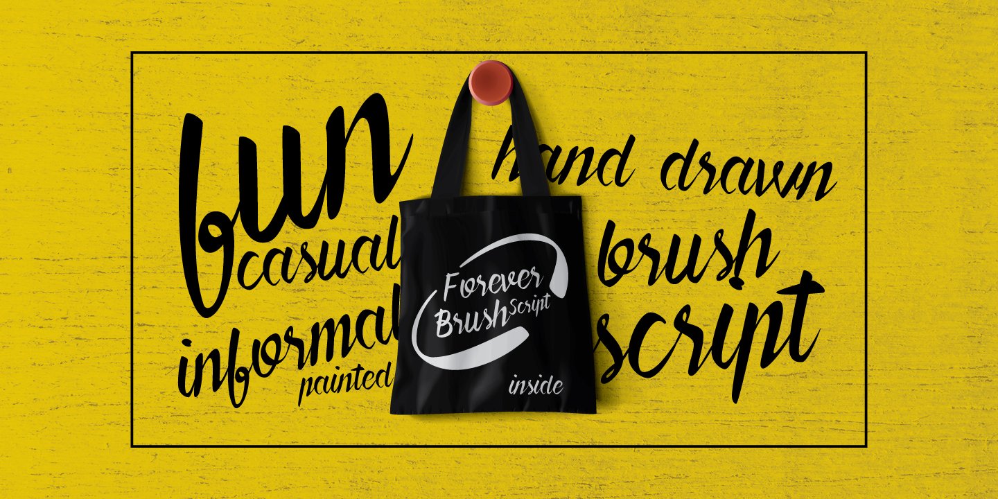 Forever Brush Script font mockup