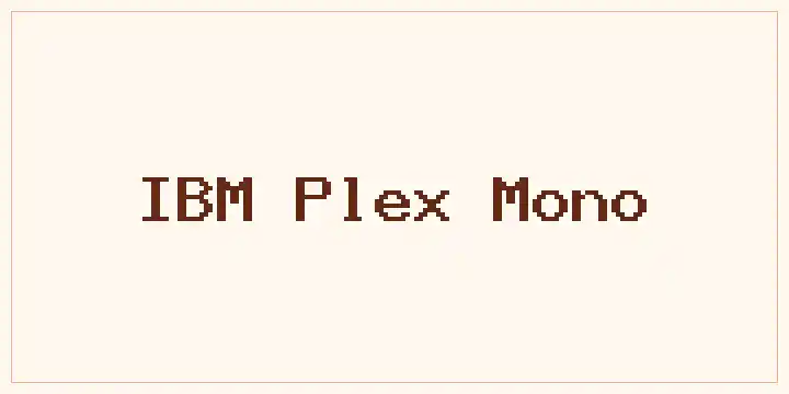 IBM Plex Mono font mockup