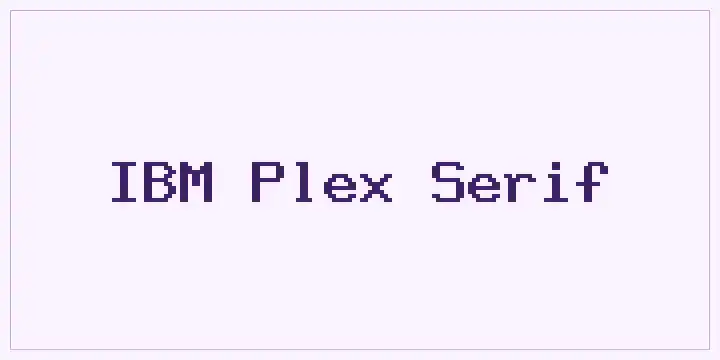 IBM Plex Serif font mockup