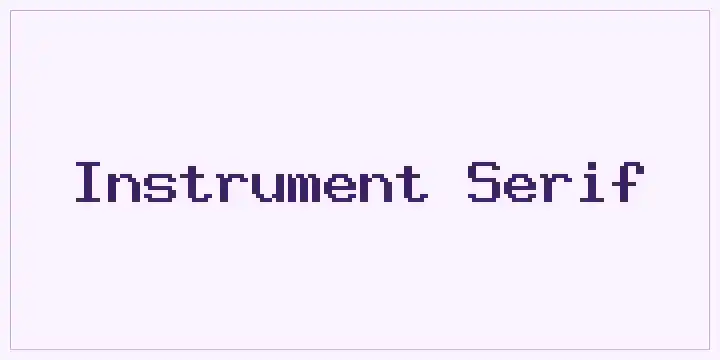Instrument Serif font mockup