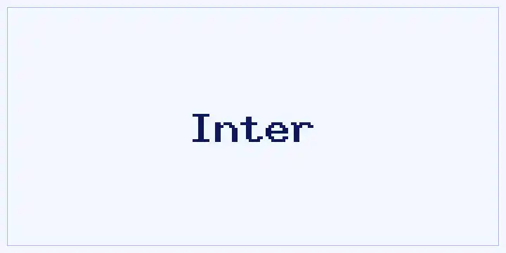 Inter font mockup
