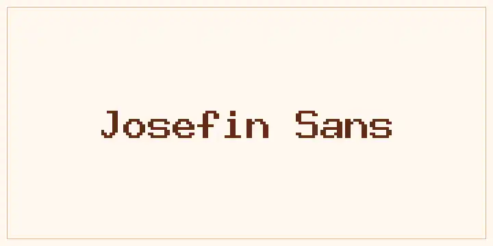 Josefin Sans font mockup