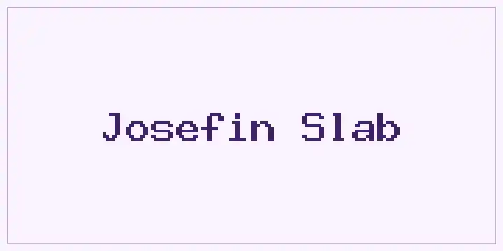 Josefin Slab font mockup