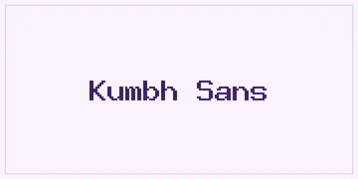 Kumbh Sans font mockup