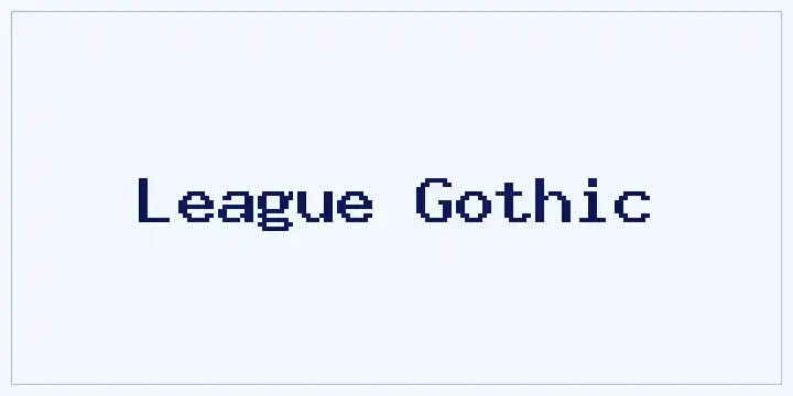 League Gothic font mockup