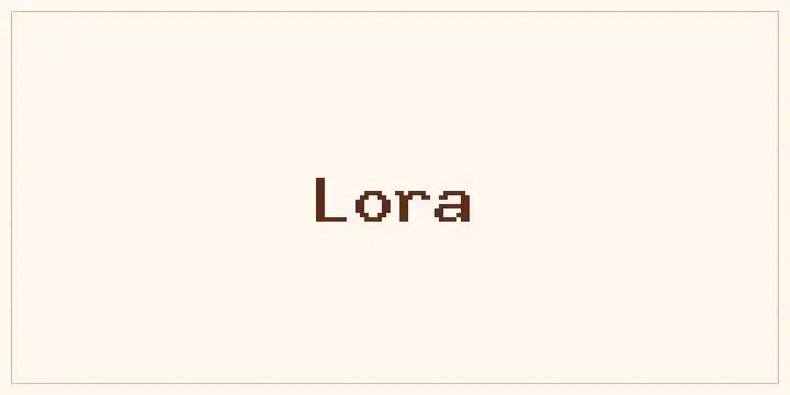 Lora font mockup