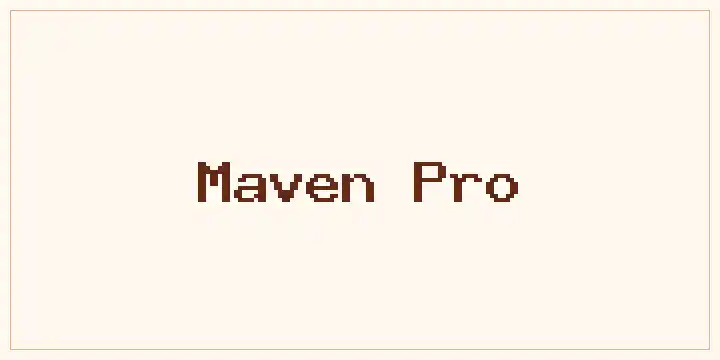 Maven Pro font mockup