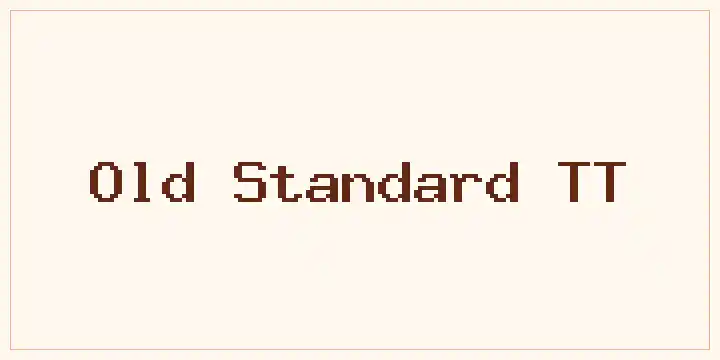 Old Standard TT font mockup