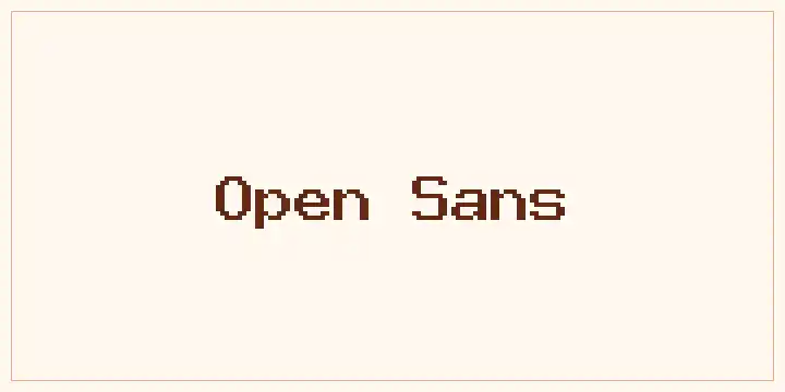 Open Sans font mockup