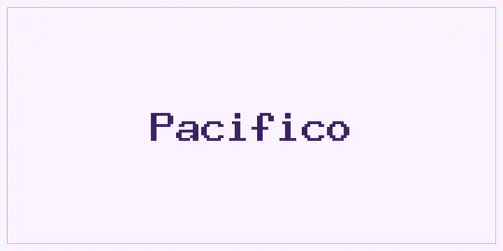 Pacifico font mockup