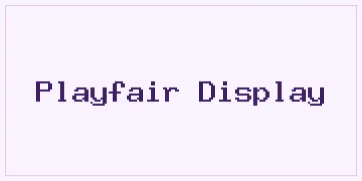Playfair Display font mockup
