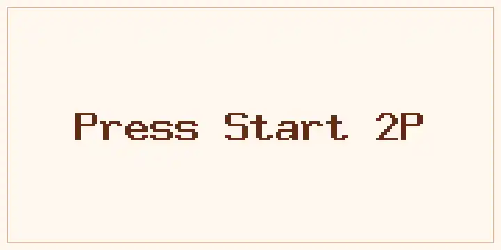 Press Start 2P font mockup
