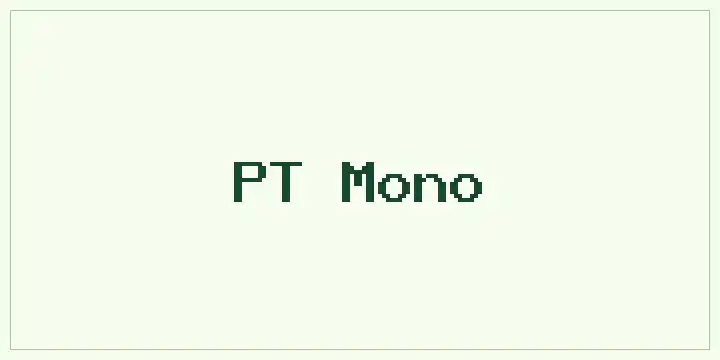 PT Mono font mockup