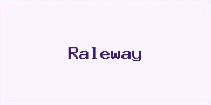 Raleway font mockup