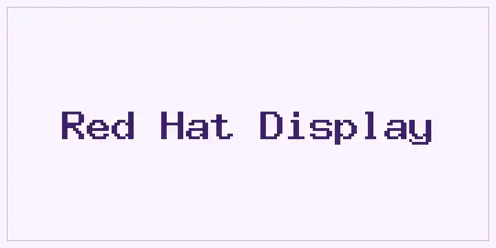 Red Hat Display font mockup