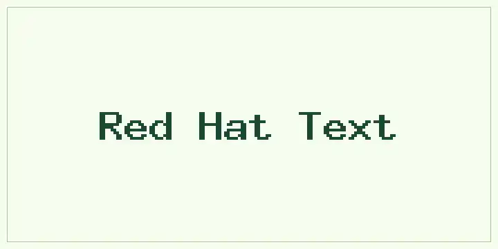 Red Hat Text font mockup