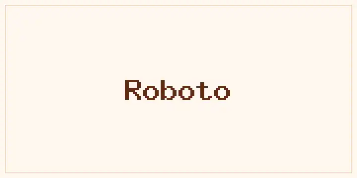 Roboto font mockup