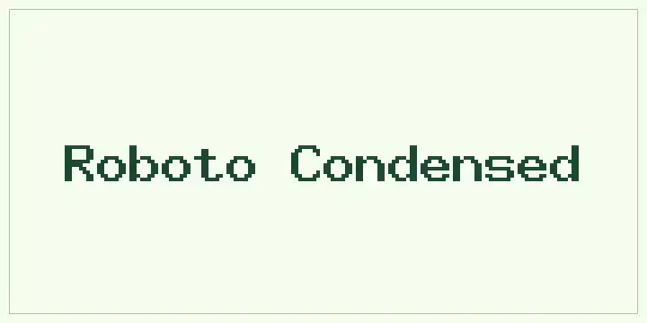 Roboto Condensed font mockup
