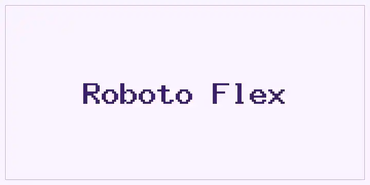 Roboto Flex font mockup