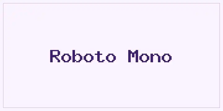Roboto Mono font mockup