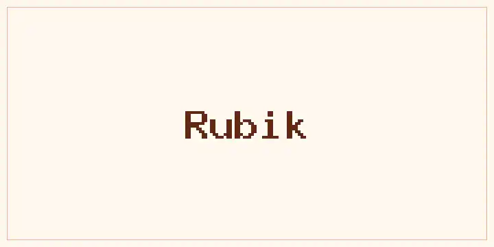 Rubik font mockup