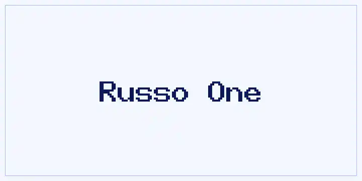 Russo One font mockup