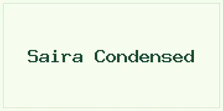 Saira Condensed font mockup